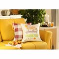 Escenografia 18 in. Thanksgiving Gingham Throw Pillow Cover, Multicolor -, 4PK ES2144587